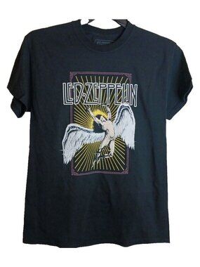 Led Zeppelin Angel Graphic TShirt Unisex SMALL Black Unisex 100% Cotton Tee NEW